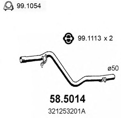 Exhaust Pipe 58.5014
