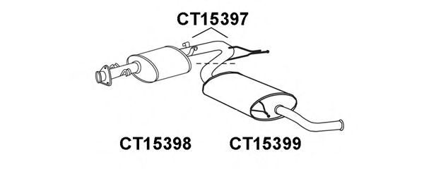 Front Silencer CT15398