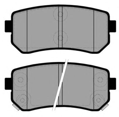 Комплект тормозных колодок, дисковый тормоз PA1875