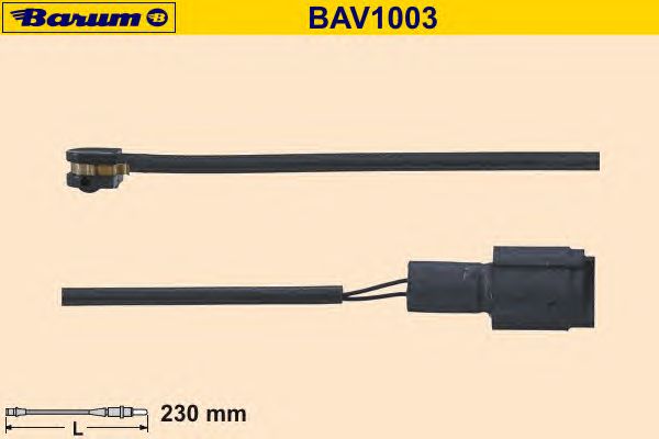Contact d'avertissement, usure des garnitures de frein BAV1003