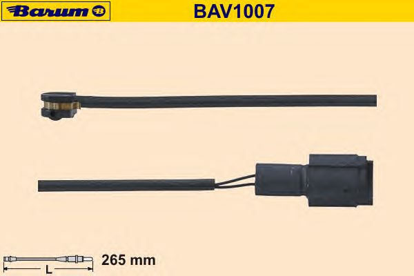 Waarschuwingscontact, remvoering-/blokslijtage BAV1007