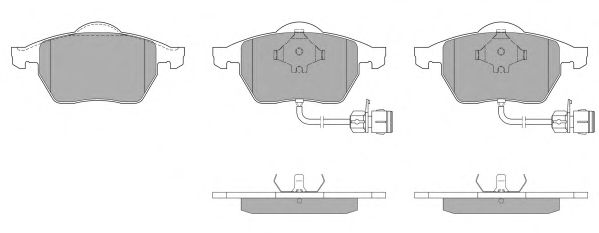Kit de plaquettes de frein, frein à disque FBP-0872