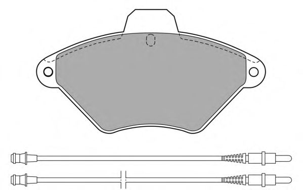 Комплект тормозных колодок, дисковый тормоз FBP-0887