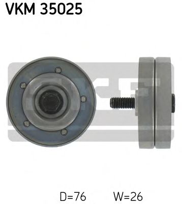 Deflection/Guide Pulley, v-ribbed belt VKM 35025