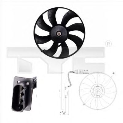 Fan, radiator 837-0021