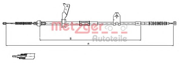 Cable, parking brake 17.1482