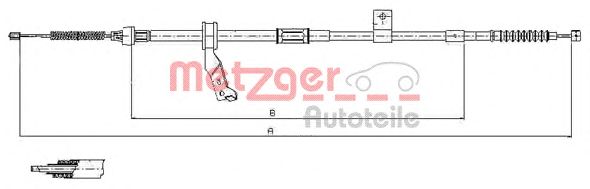 Cable, parking brake 17.1483