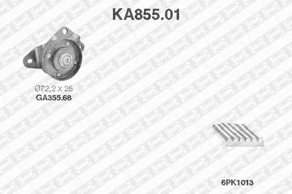 Поликлиновой ременный комплект KA855.01