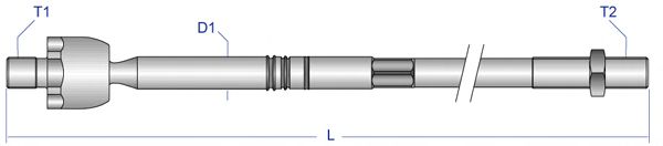 Articulação axial, barra de acoplamento CI-AX-8851