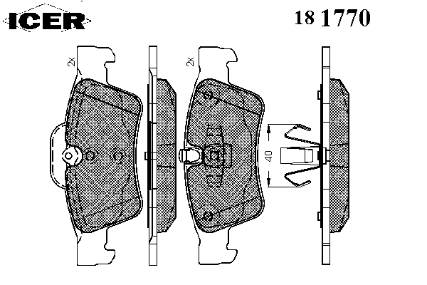 Brake Pad Set, disc brake 181770