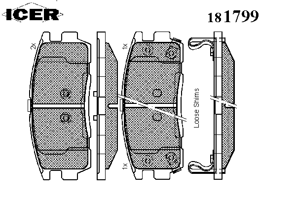 Brake Pad Set, disc brake 181799