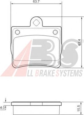 Brake Pad Set, disc brake 37006