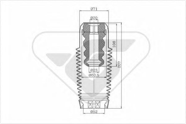 Dust Cover Kit, shock absorber KP110