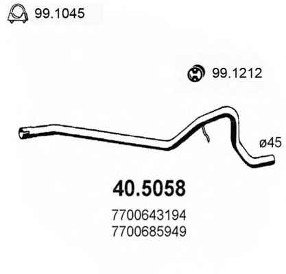 Exhaust Pipe 40.5058