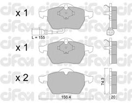 Brake Pad Set, disc brake 822-181-4