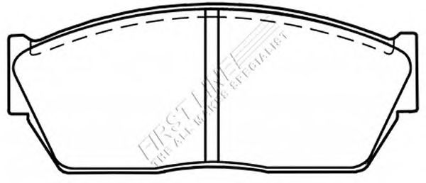 Комплект тормозных колодок, дисковый тормоз FBP1110