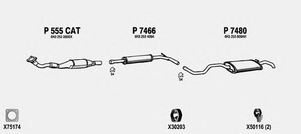 Exhaust System VW201
