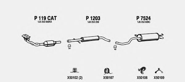 Exhaust System VW301