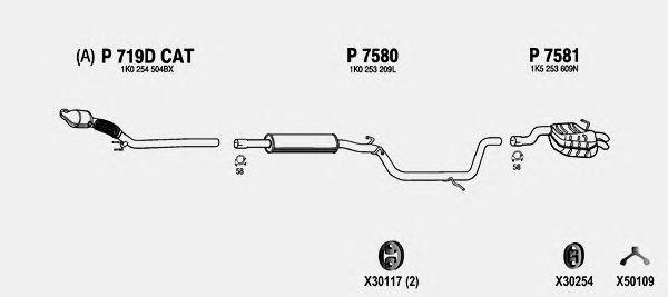 Exhaust System VW618