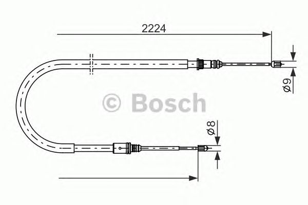 Cable, parking brake 1 987 482 303
