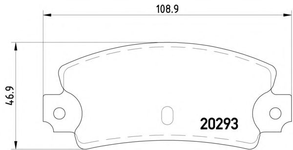 Kit de plaquettes de frein, frein à disque 2029301
