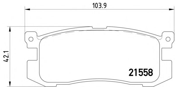 Комплект тормозных колодок, дисковый тормоз 2155801