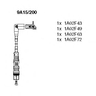 Ignition Cable Kit 9A15/200