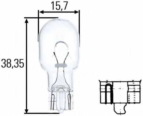 Bulb, indicator; Bulb, reverse light; Bulb; Bulb, position-/marker light; Bulb, position-/marker light 8GA 008 246-001