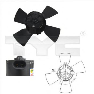 Fan, radiator 825-0015