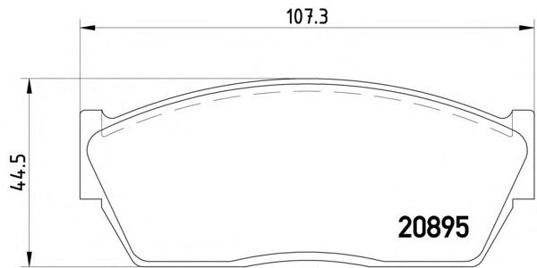 Комплект тормозных колодок, дисковый тормоз MDB1259