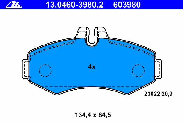 Brake Pad Set, disc brake 13.0460-3980.2
