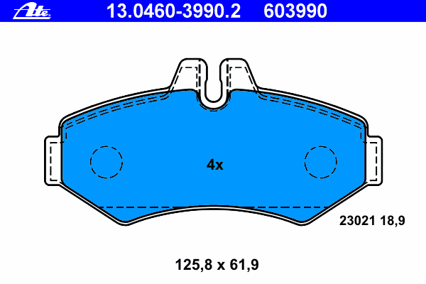 Brake Pad Set, disc brake 13.0460-3990.2