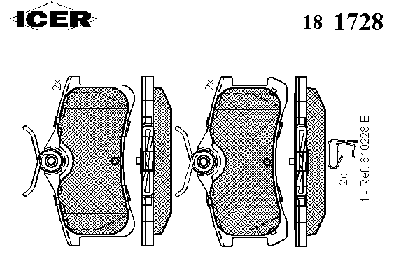 Brake Pad Set, disc brake 181728