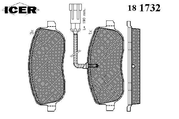 Brake Pad Set, disc brake 181732