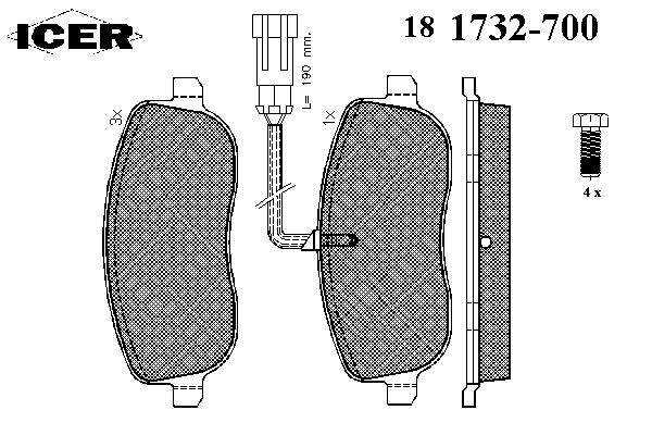 Brake Pad Set, disc brake 181732-700