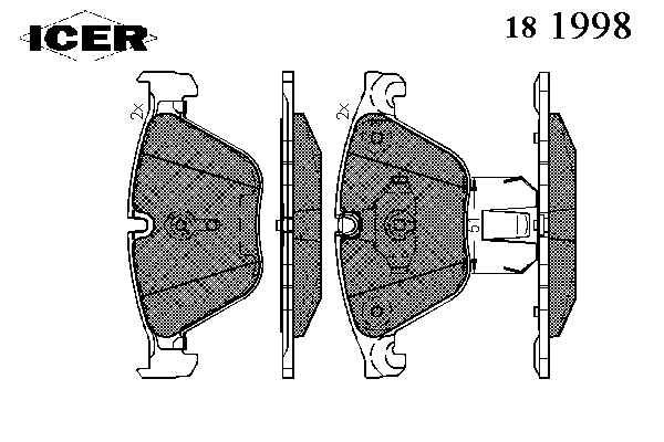 Kit de plaquettes de frein, frein à disque 181998