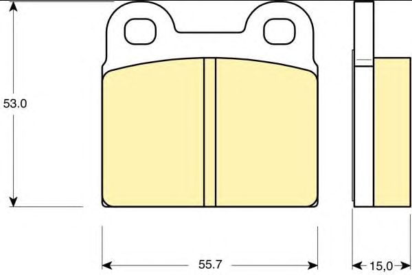Комплект тормозных колодок, дисковый тормоз 6101022
