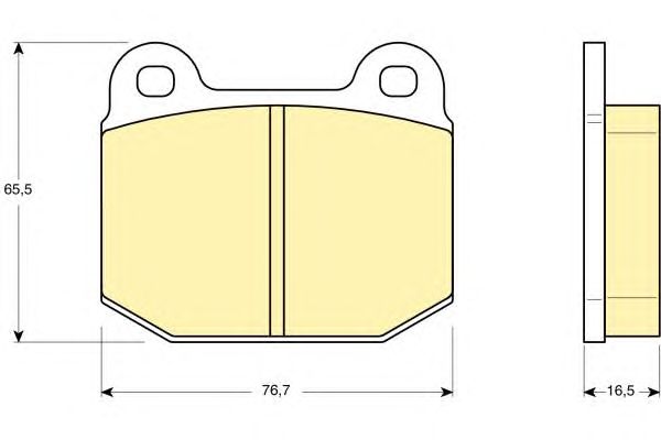 Brake Pad Set, disc brake 6106112