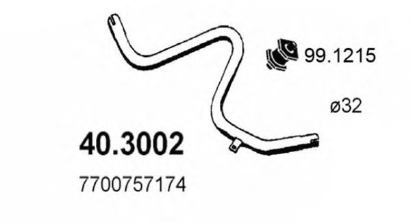 Exhaust Pipe 40.3002