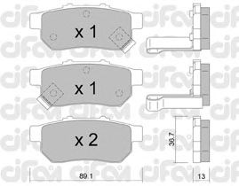 Brake Pad Set, disc brake 822-176-1