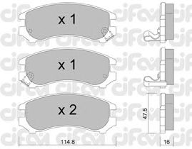 Brake Pad Set, disc brake 822-230-1