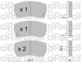 Brake Pad Set, disc brake 822-750-0