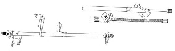 Cable, parking brake TO02194