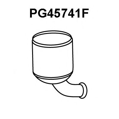 Partikelfilter, uitlaatinstallatie PG45741F