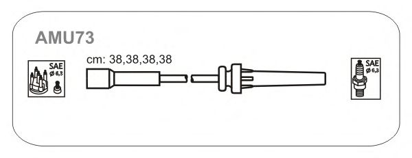 Комплект проводов зажигания AMU73