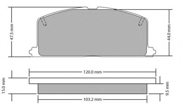 Комплект тормозных колодок, дисковый тормоз FBP-0303