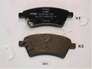 Brake Pad Set, disc brake 50801