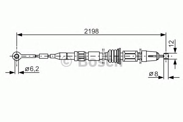 Cable, parking brake 1 987 482 127