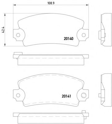 Brake Pad Set, disc brake 2014003