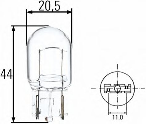 Bulb, indicator; Bulb, brake-/taillight; Bulb, rear fog light; Bulb, reverse light; Bulb, tail light; Bulb 8GA 008 892-002